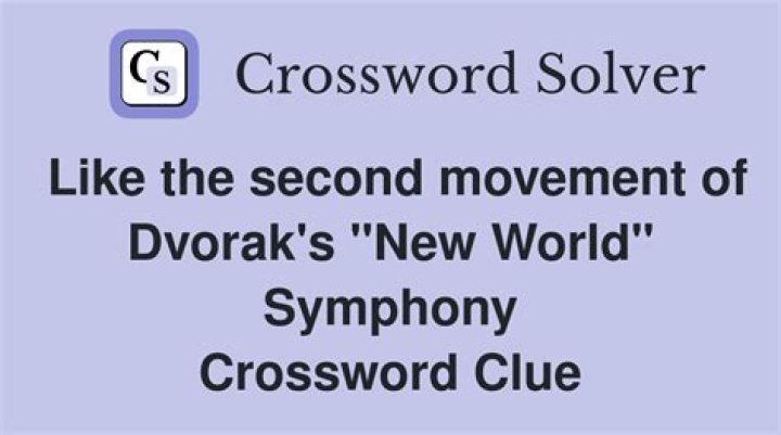 Key of Dvorák’s “New World” Symphony NYT Crossword Clue
