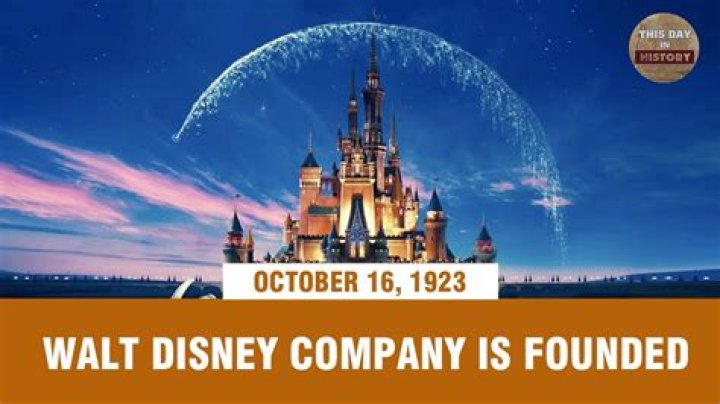 On this day in history, October 16, 1923, Walt Disney Company is founded